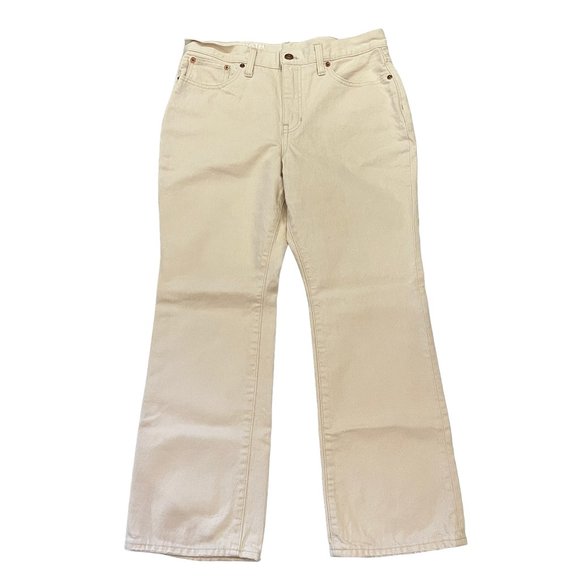 J. Crew Full Length Demi Boot BF654 Jeans in Natural Size 29P - Picture 1 of 13